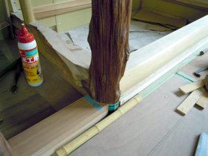 床柱と床框取り合い